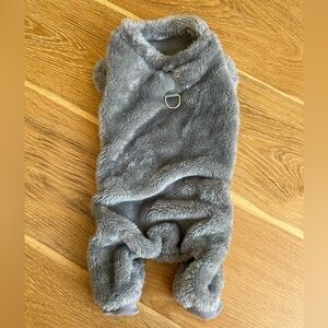 Cozy Gray Furry Pet Outfit